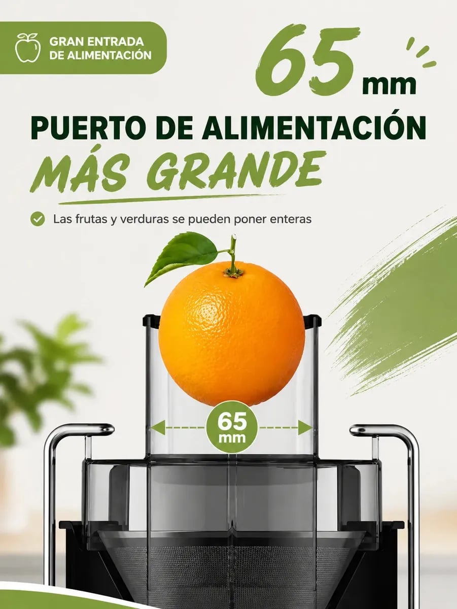 Extractor de jugos centrífugo acero inoxidable