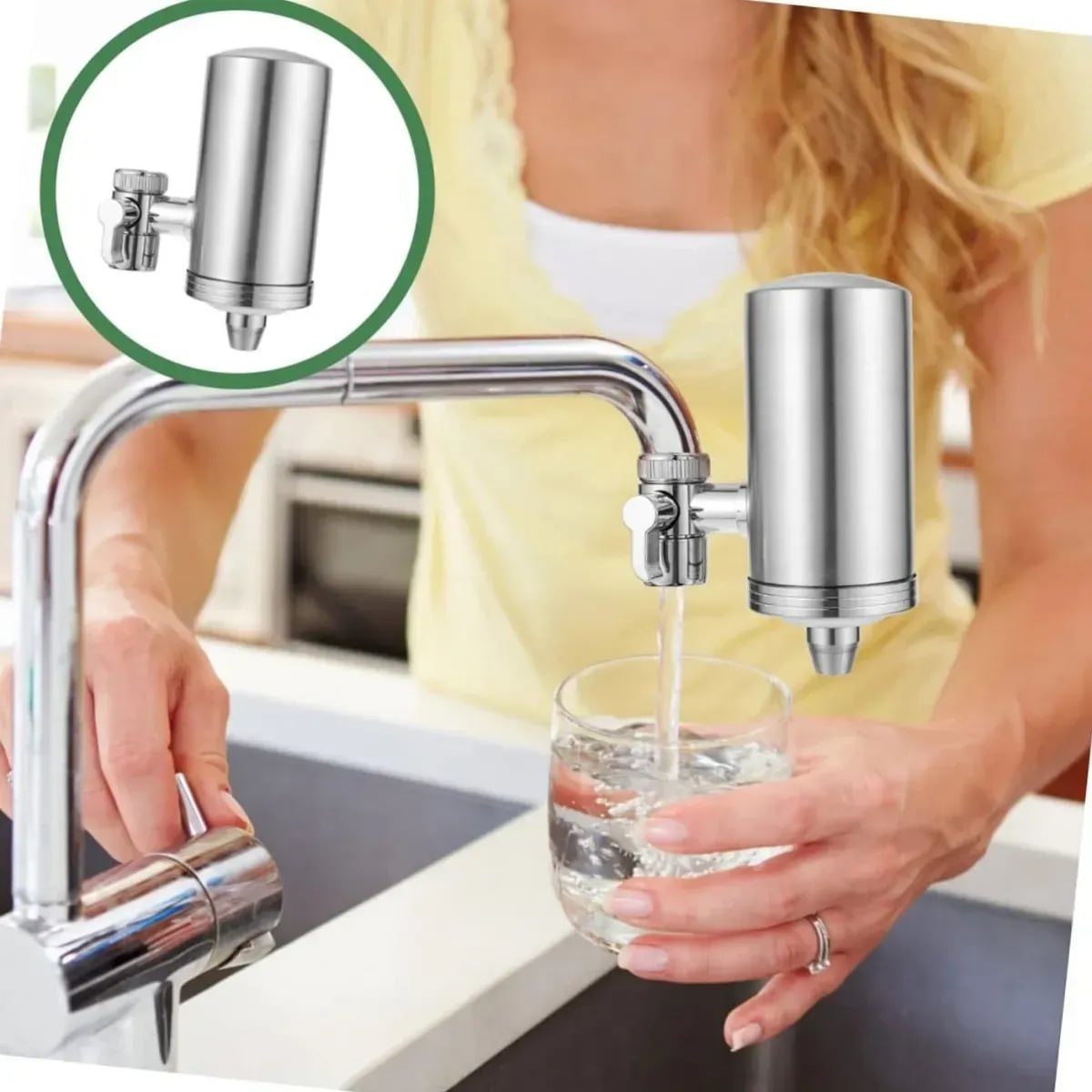 Filtro Purificador De Agua Para Llave De Cocina Cromado