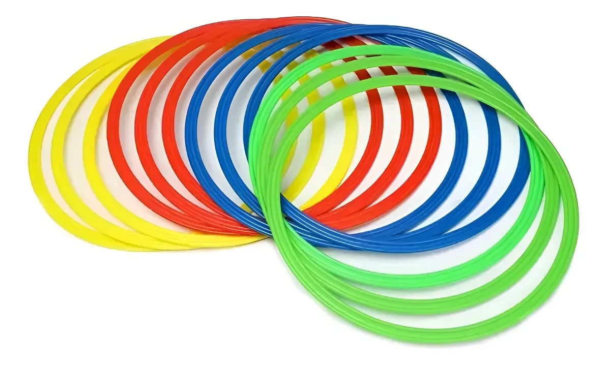 Set X10 Aros De Agilidad 50cm Entrenamiento Deporte Futbol