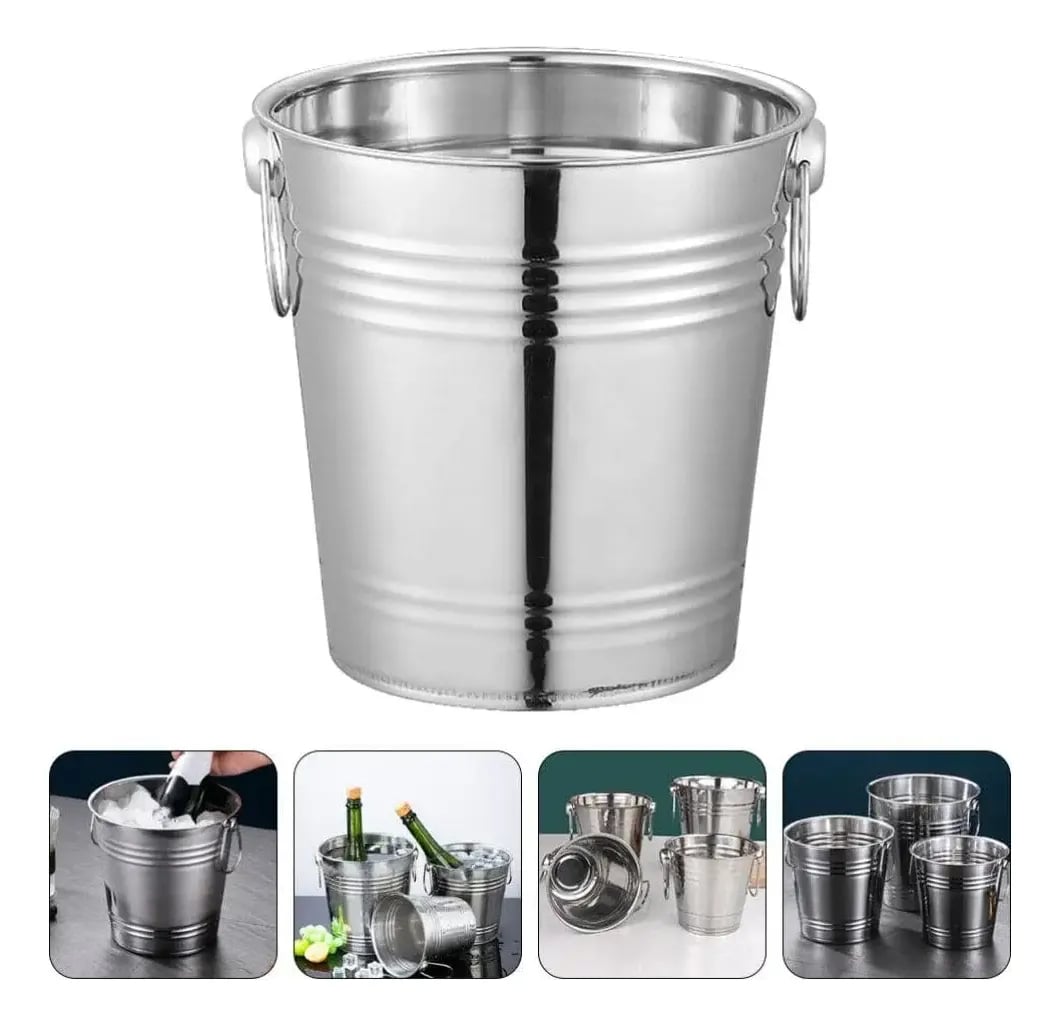 Hielera Cubetera De Acero Para Botella Latas Hielo Hogar 6l