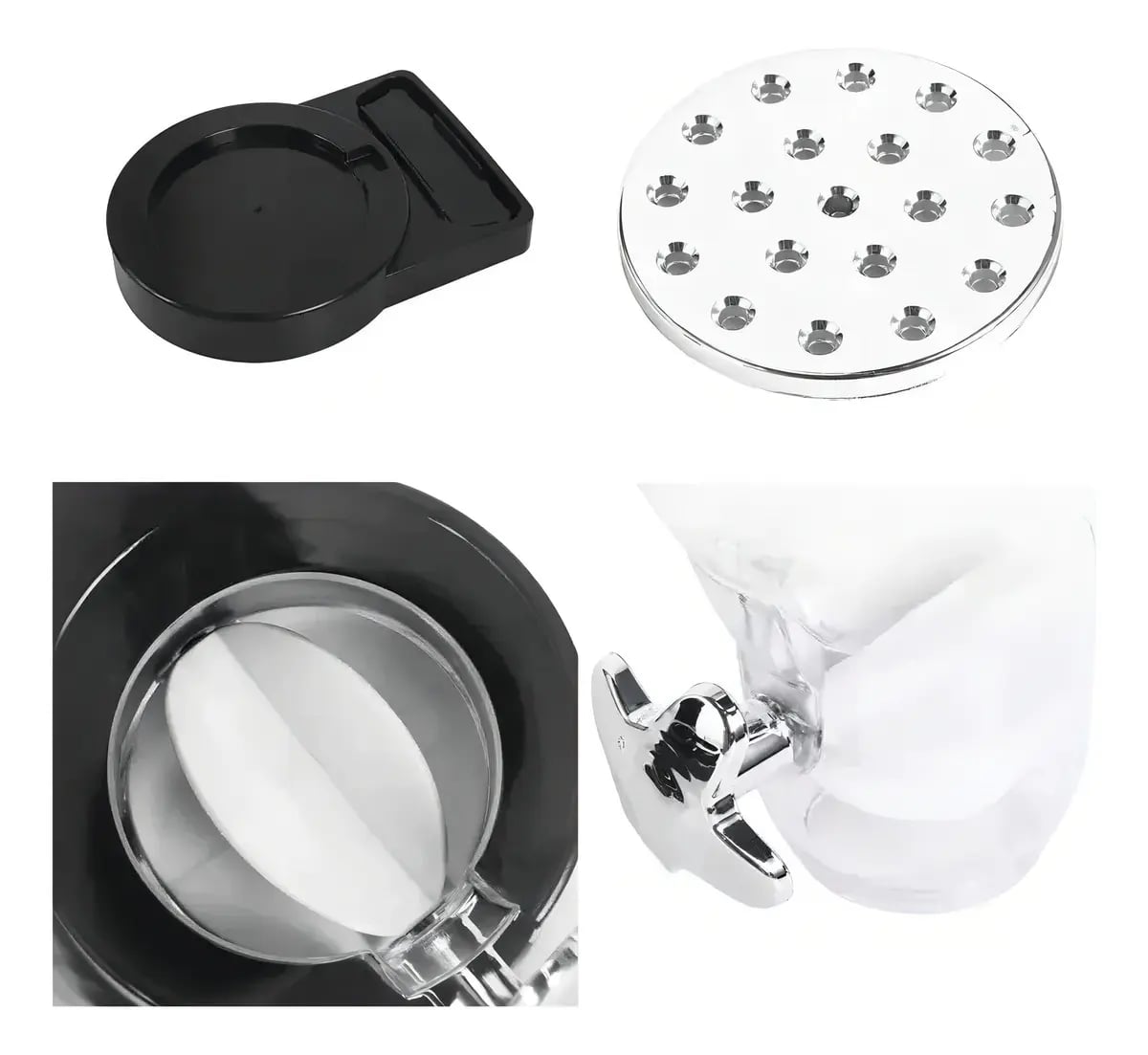 Dispensador Triple Cereal Granos Dulces Frutos Secos Pro Xl Color Negro