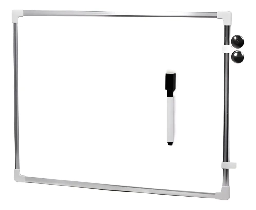 Pizarra Blanca 40x30cm Incluye 2 Imánes Y Plumón-escolar