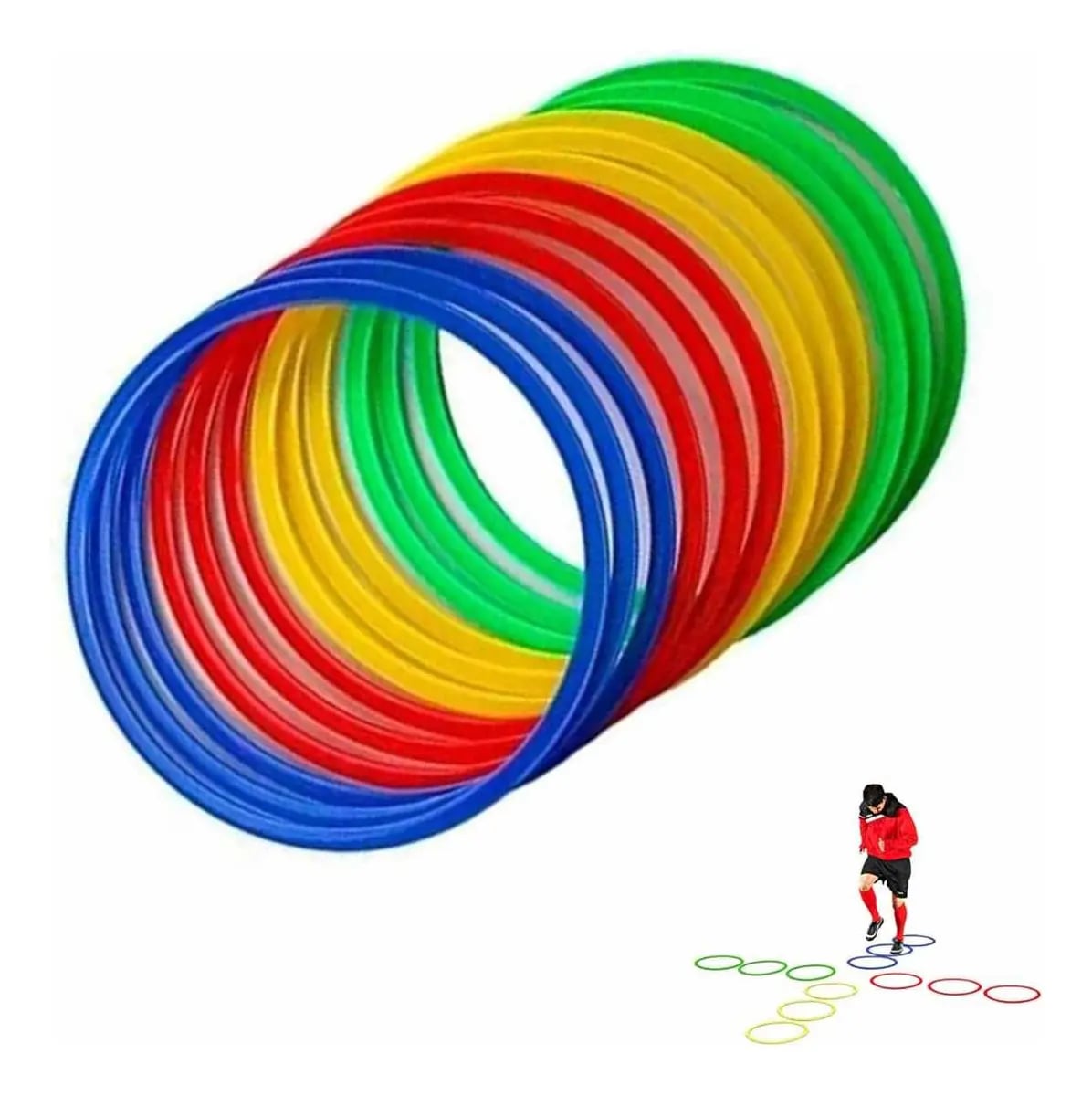 Set X10 Aros De Agilidad 50cm Entrenamiento Deporte Futbol